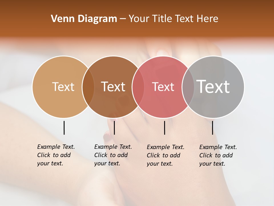 A Woman's Feet With A Red Manicure PowerPoint Template