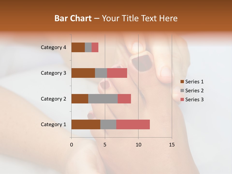 A Woman's Feet With A Red Manicure PowerPoint Template