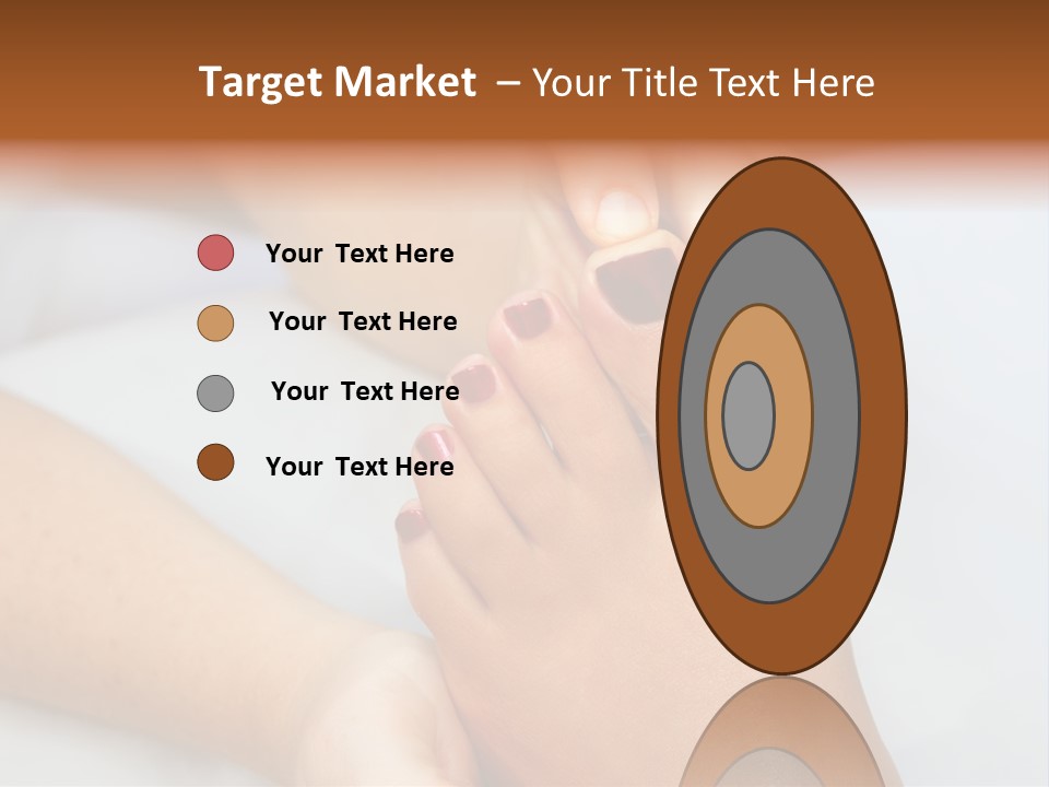 A Woman's Feet With A Red Manicure PowerPoint Template