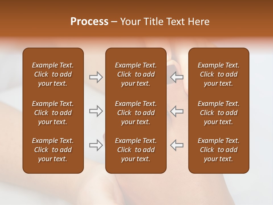 A Woman's Feet With A Red Manicure PowerPoint Template