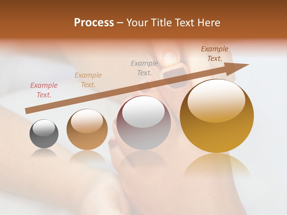 A Woman's Feet With A Red Manicure PowerPoint Template