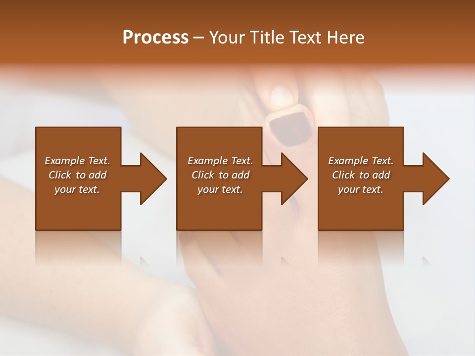 A Woman's Feet With A Red Manicure PowerPoint Template