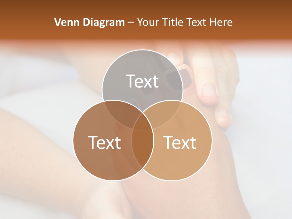 A Woman's Feet With A Red Manicure PowerPoint Template