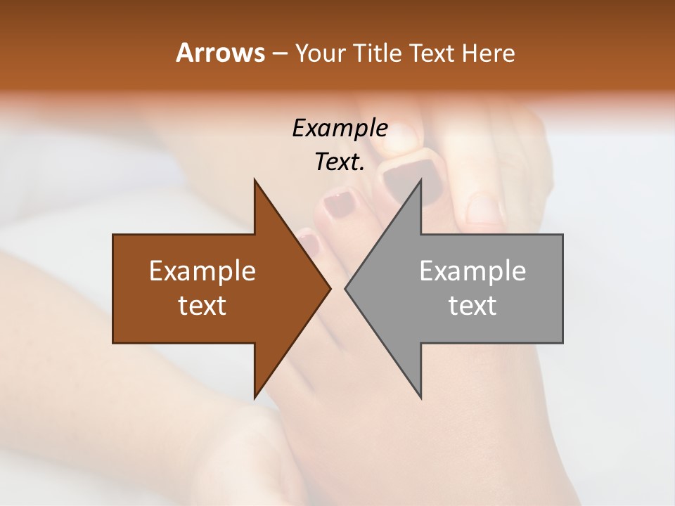 A Woman's Feet With A Red Manicure PowerPoint Template