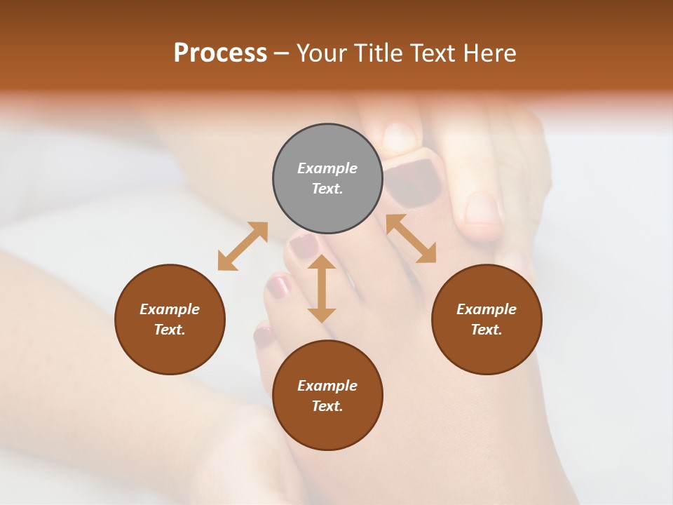 A Woman's Feet With A Red Manicure PowerPoint Template