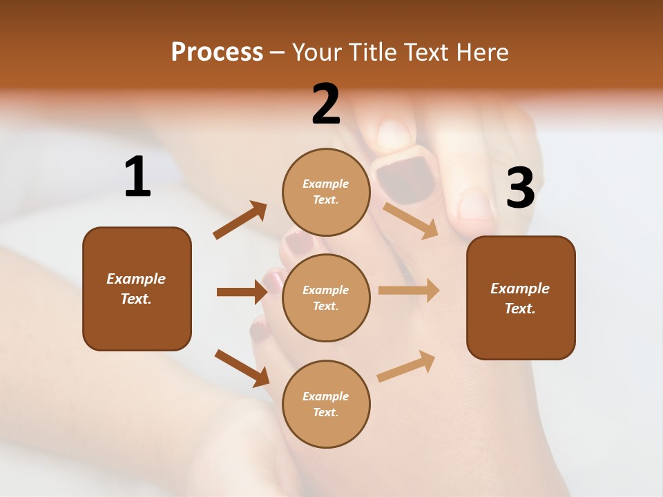 A Woman's Feet With A Red Manicure PowerPoint Template