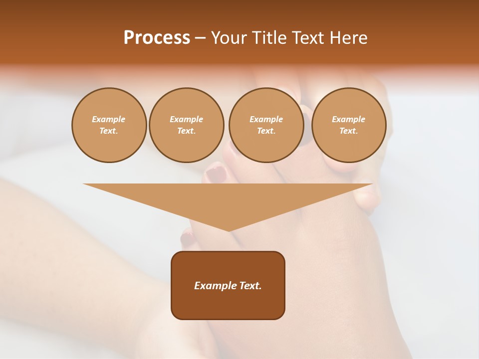 A Woman's Feet With A Red Manicure PowerPoint Template