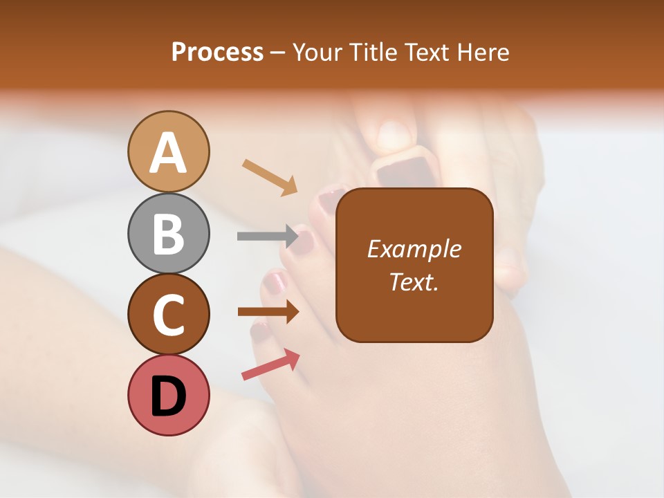 A Woman's Feet With A Red Manicure PowerPoint Template