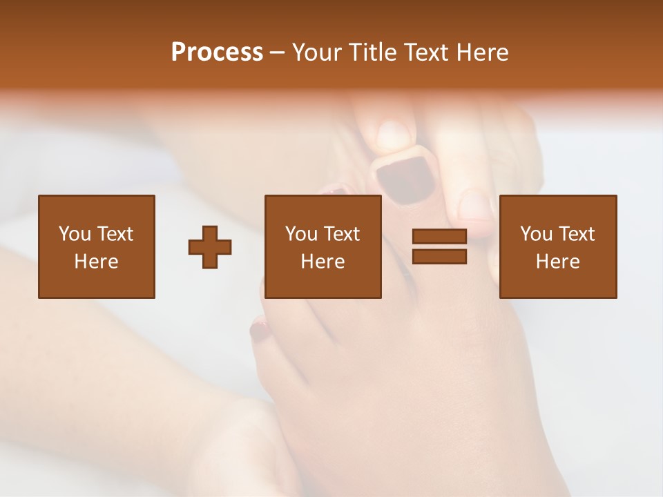 A Woman's Feet With A Red Manicure PowerPoint Template