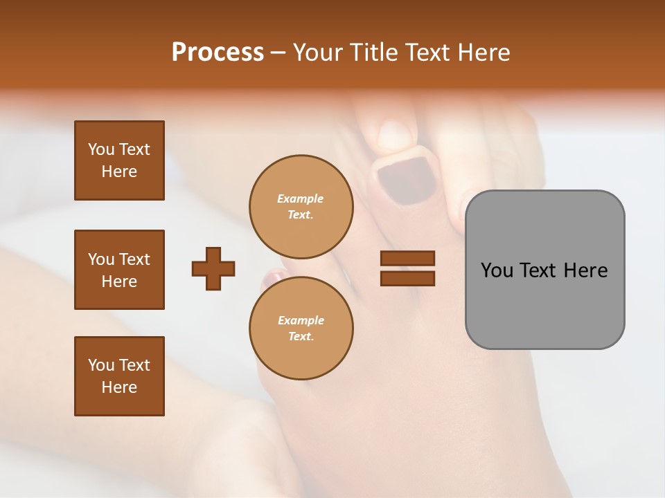 A Woman's Feet With A Red Manicure PowerPoint Template