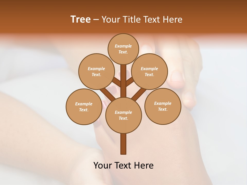 A Woman's Feet With A Red Manicure PowerPoint Template