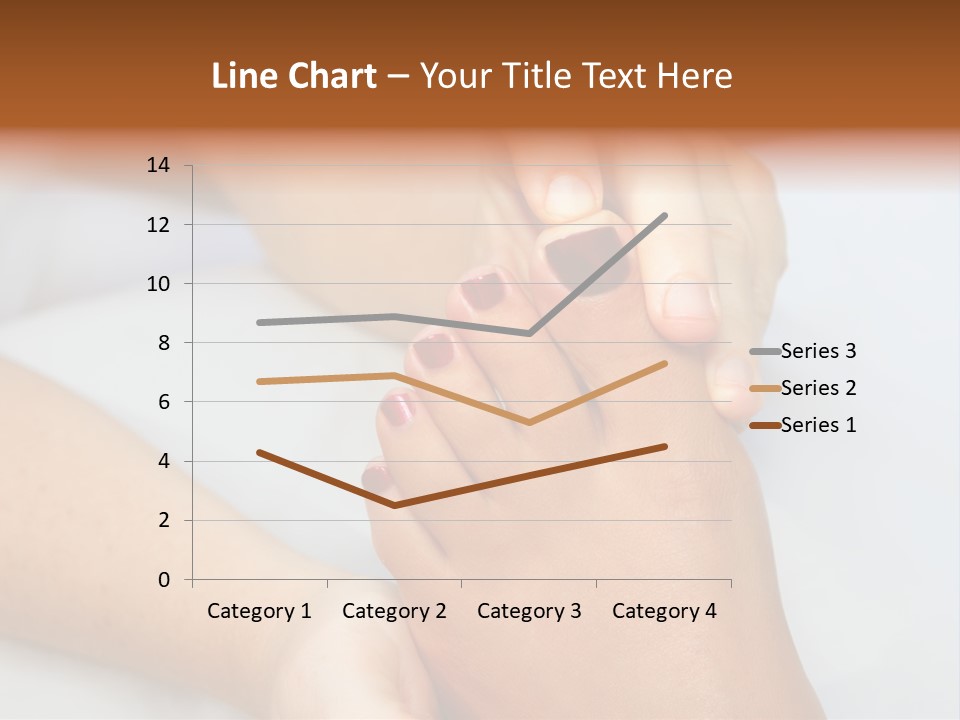 A Woman's Feet With A Red Manicure PowerPoint Template