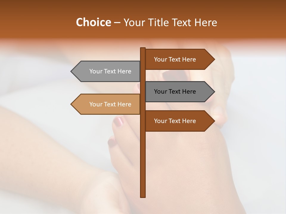 A Woman's Feet With A Red Manicure PowerPoint Template