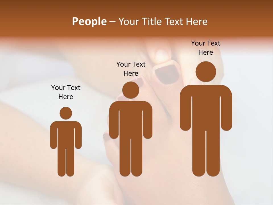 A Woman's Feet With A Red Manicure PowerPoint Template