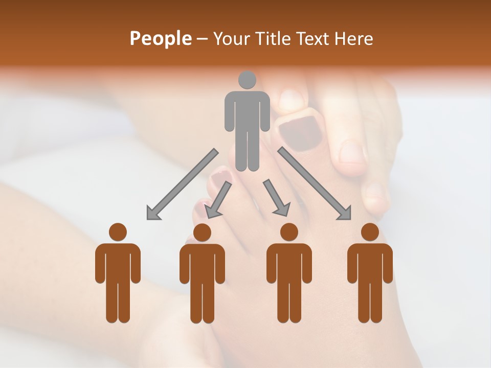 A Woman's Feet With A Red Manicure PowerPoint Template