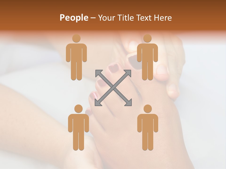 A Woman's Feet With A Red Manicure PowerPoint Template