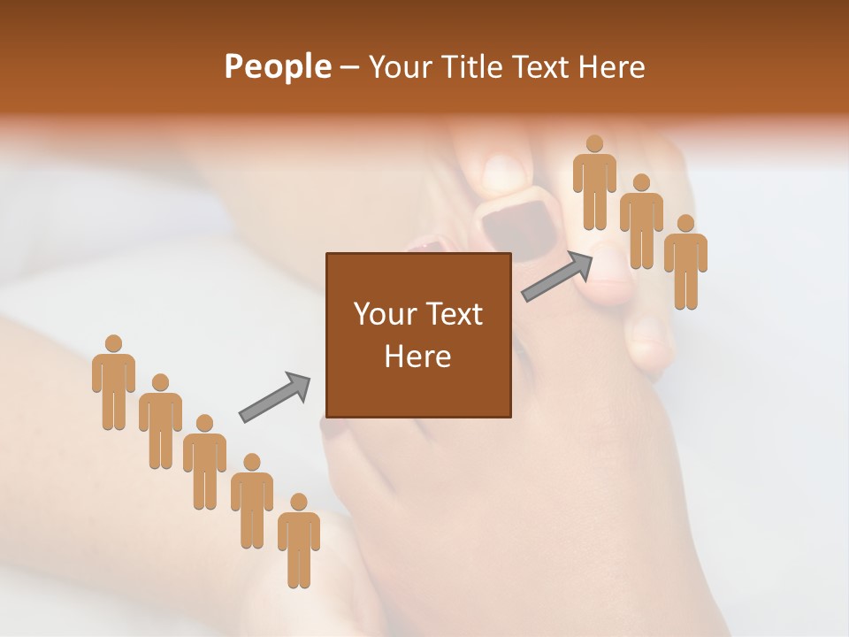 A Woman's Feet With A Red Manicure PowerPoint Template