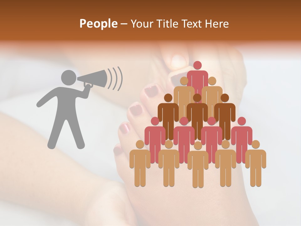 A Woman's Feet With A Red Manicure PowerPoint Template