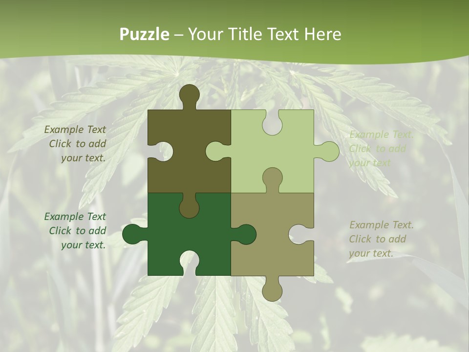 Backgrounds Leaf Marijuana PowerPoint Template