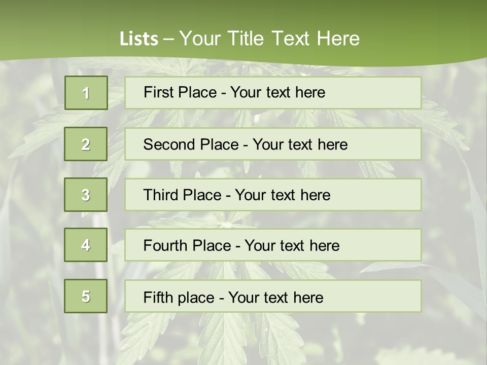 Backgrounds Leaf Marijuana PowerPoint Template