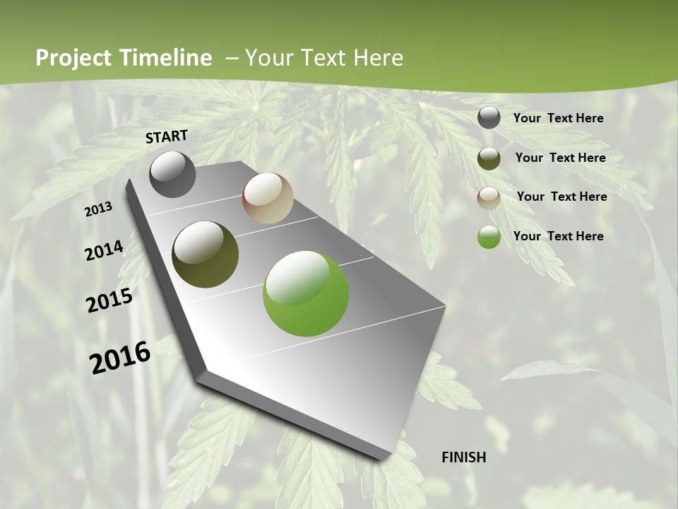 Backgrounds Leaf Marijuana PowerPoint Template