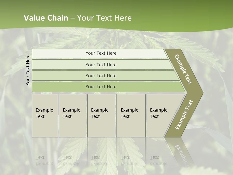 Backgrounds Leaf Marijuana PowerPoint Template