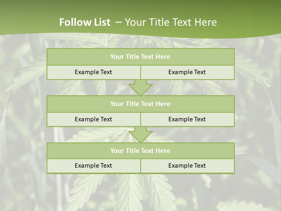 Backgrounds Leaf Marijuana PowerPoint Template