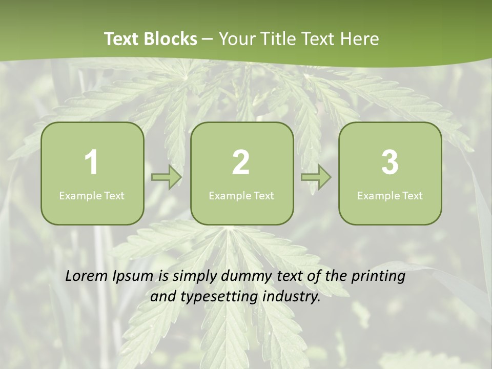 Backgrounds Leaf Marijuana PowerPoint Template