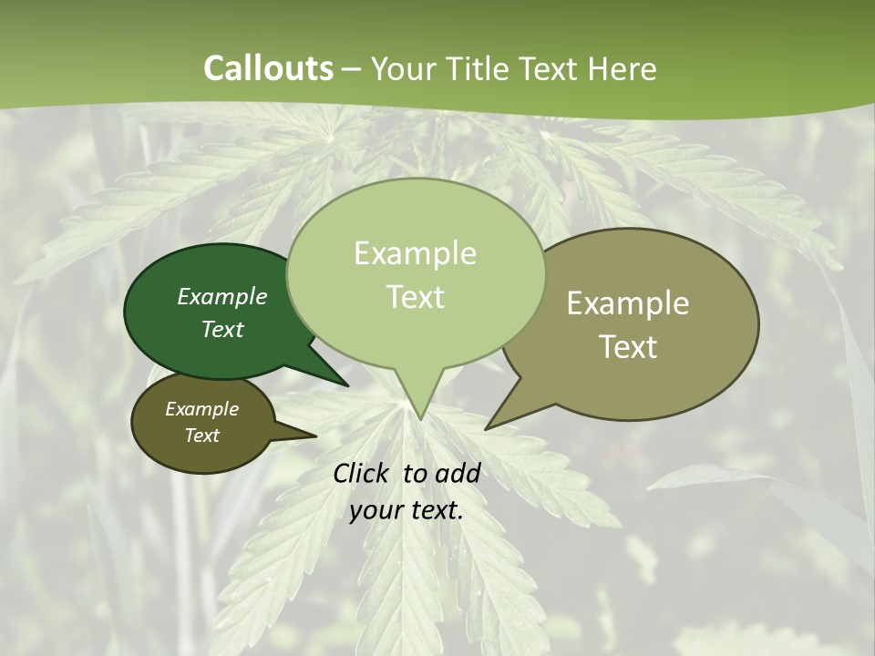 Backgrounds Leaf Marijuana PowerPoint Template