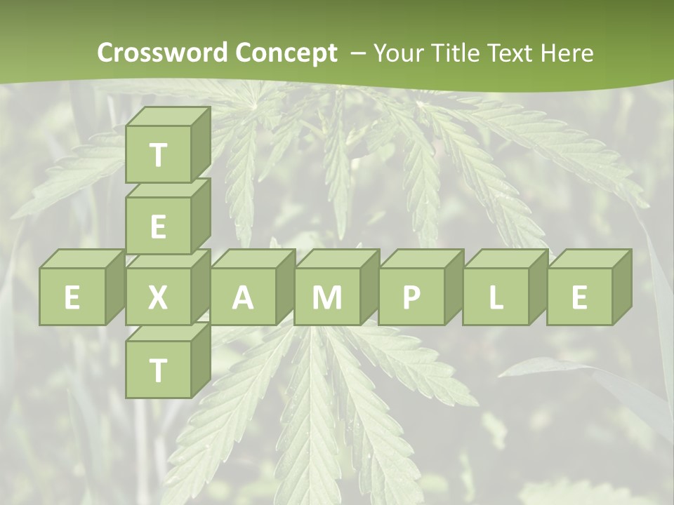 Backgrounds Leaf Marijuana PowerPoint Template