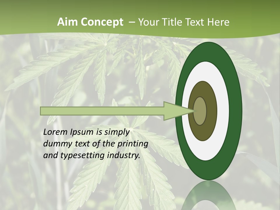 Backgrounds Leaf Marijuana PowerPoint Template