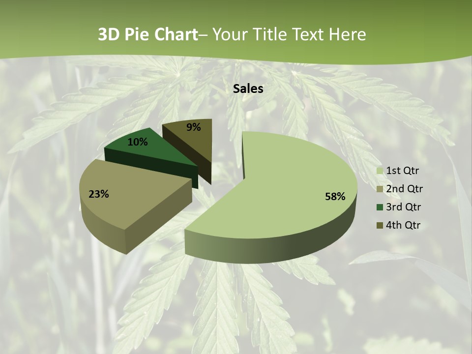 Backgrounds Leaf Marijuana PowerPoint Template
