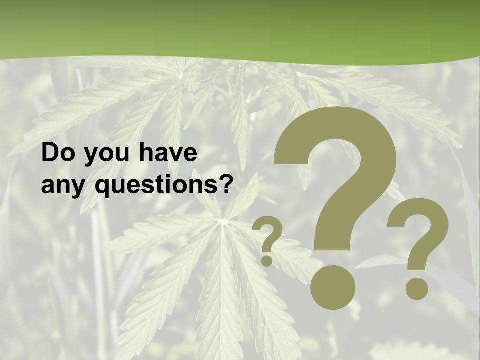 Backgrounds Leaf Marijuana PowerPoint Template