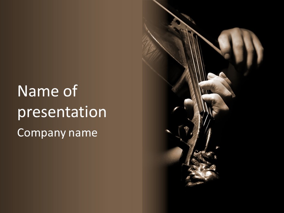 Woman Old Musician PowerPoint Template