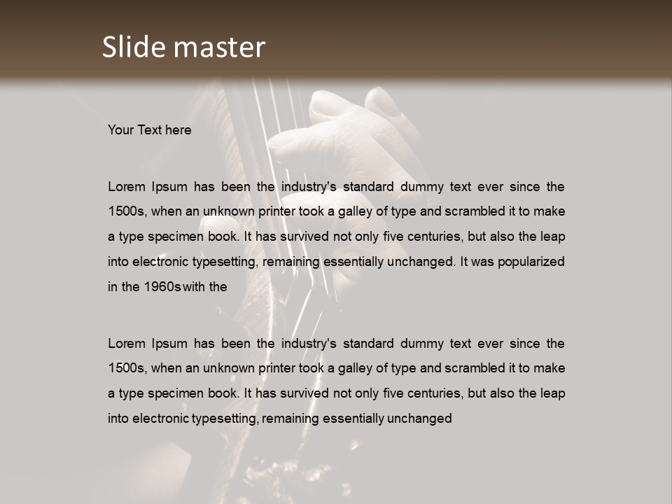 Woman Old Musician PowerPoint Template