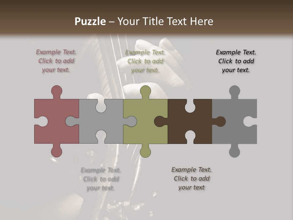 Woman Old Musician PowerPoint Template