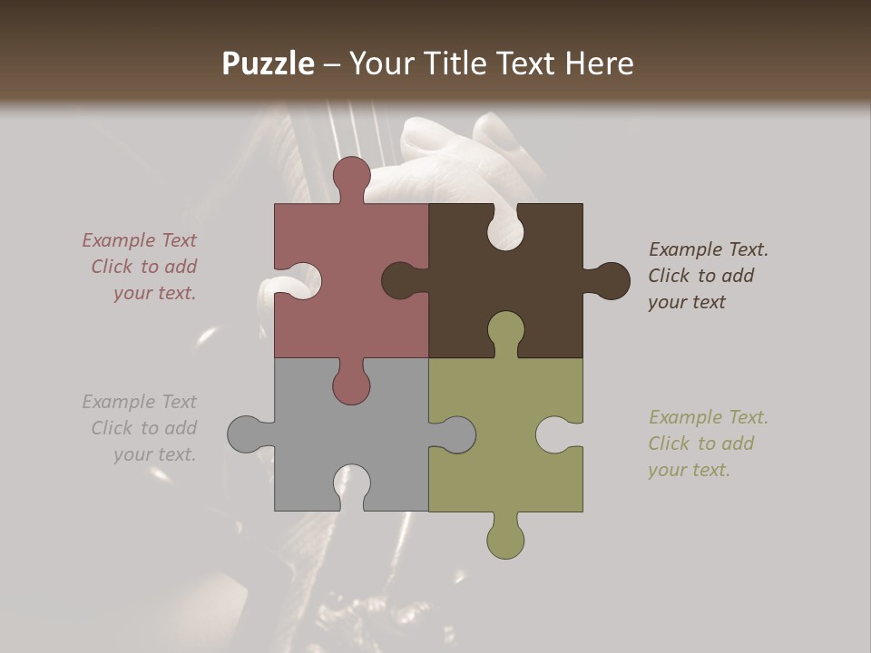 Woman Old Musician PowerPoint Template