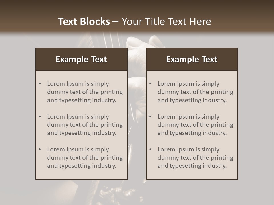 Woman Old Musician PowerPoint Template