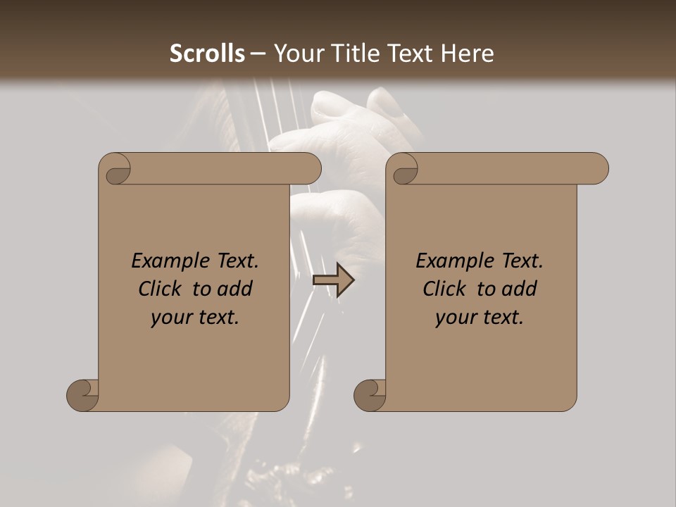 Woman Old Musician PowerPoint Template
