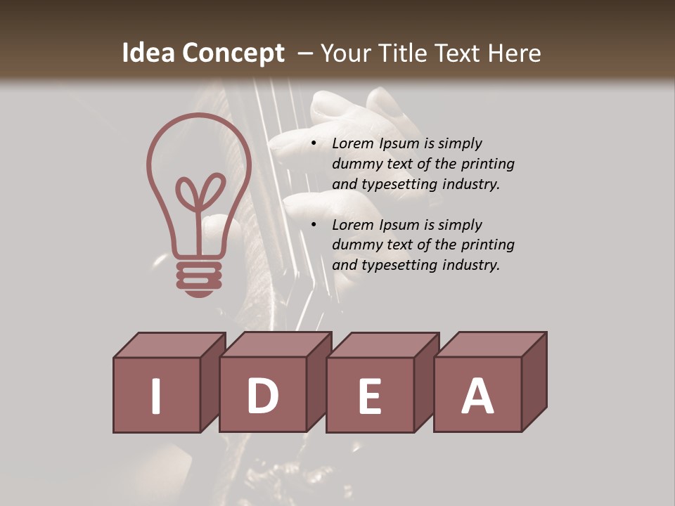 Woman Old Musician PowerPoint Template