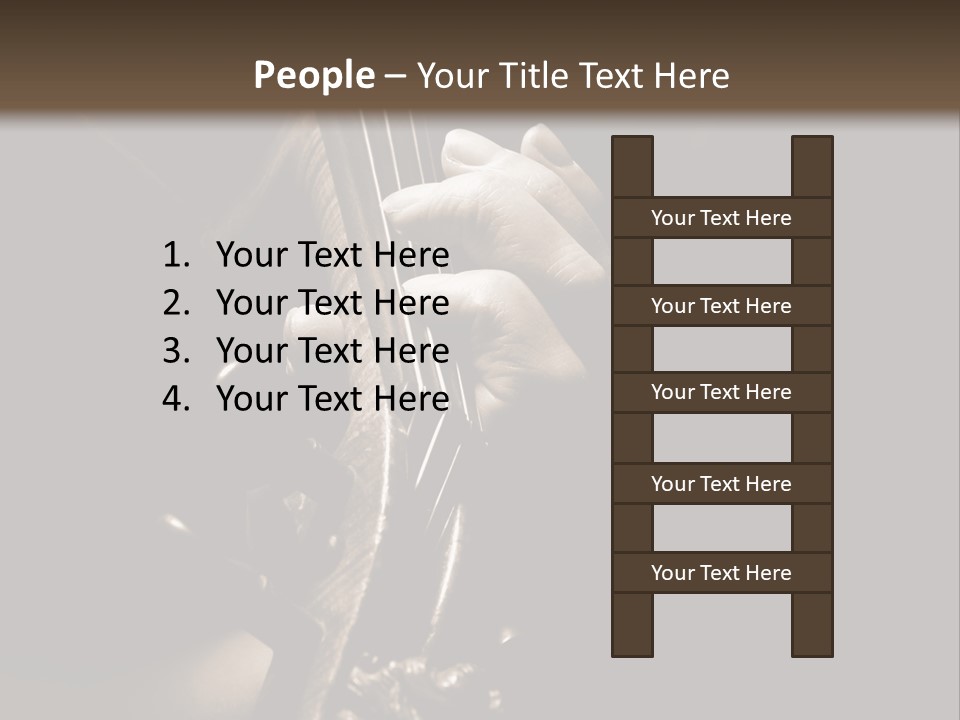 Woman Old Musician PowerPoint Template