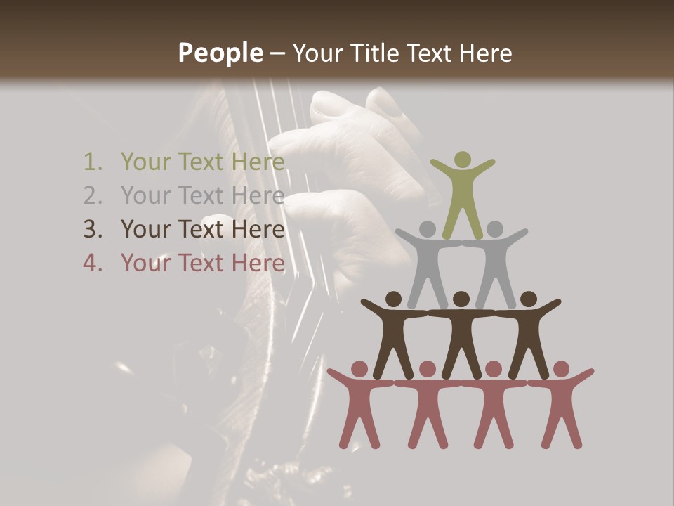 Woman Old Musician PowerPoint Template