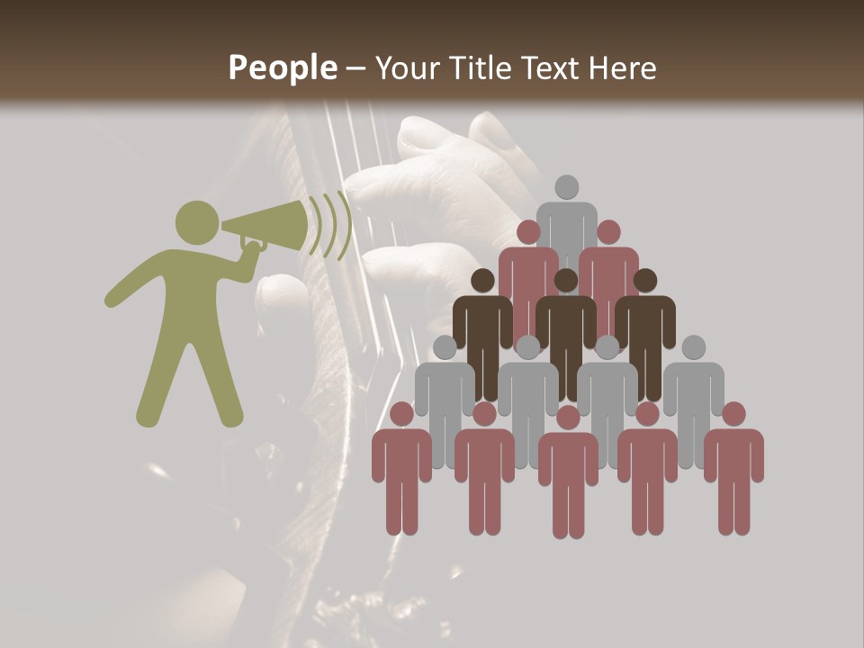 Woman Old Musician PowerPoint Template