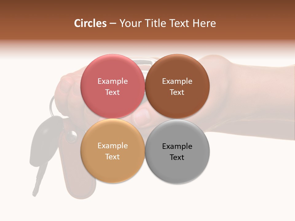 A Person Holding A Car Key In Their Hand PowerPoint Template