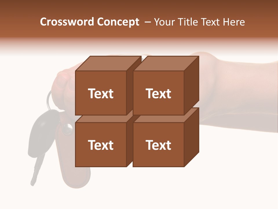 A Person Holding A Car Key In Their Hand PowerPoint Template