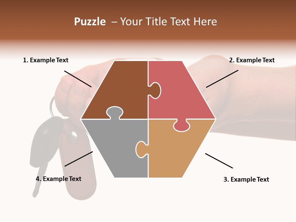 A Person Holding A Car Key In Their Hand PowerPoint Template