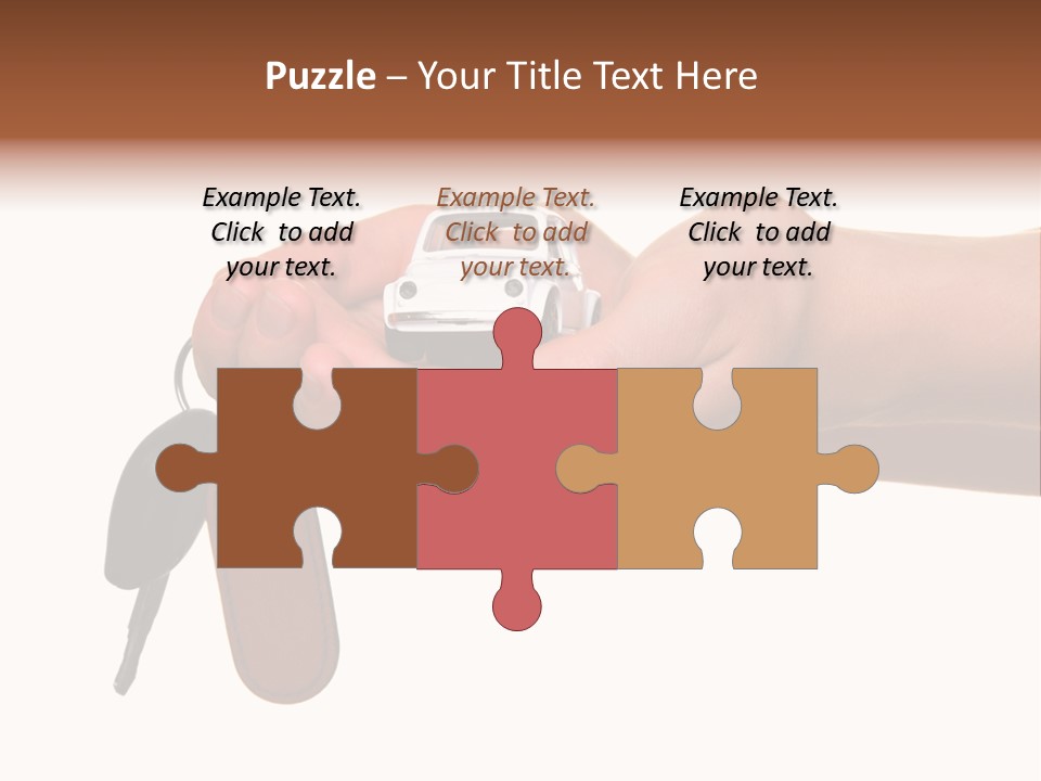 A Person Holding A Car Key In Their Hand PowerPoint Template