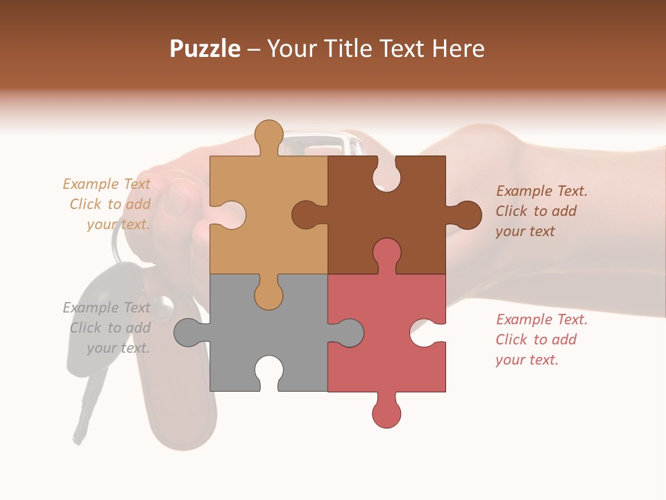 A Person Holding A Car Key In Their Hand PowerPoint Template