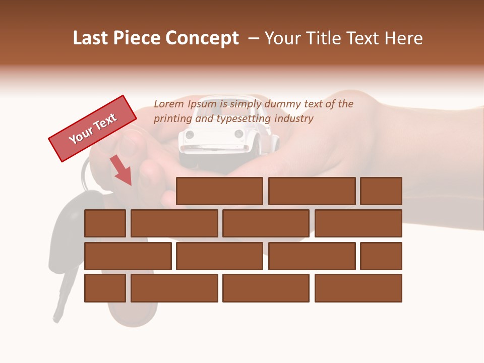 A Person Holding A Car Key In Their Hand PowerPoint Template
