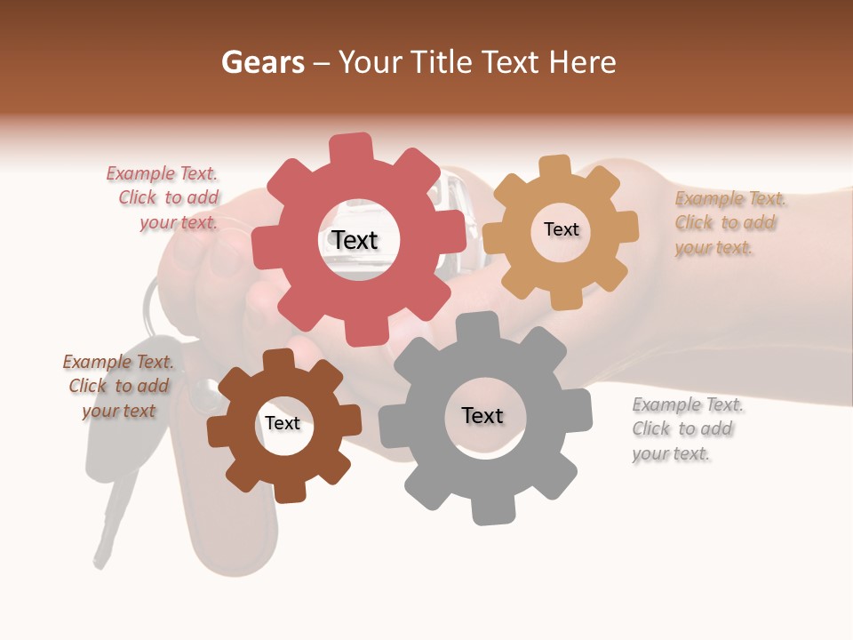 A Person Holding A Car Key In Their Hand PowerPoint Template